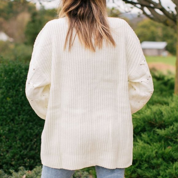 🆕 SUGARLAND CABLE KNIT SLEEVE CARDIGAN - Picture 7 of 7